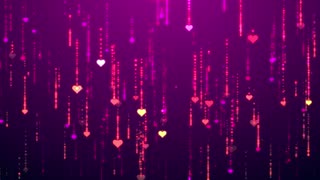 Heart Love Romantic Valentine Background Loop Animation Motion Graphic Screensaver