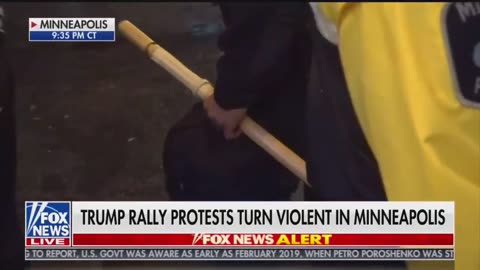 oct 10 2019 Minnesota Trump rally 1.2 rioters get violent, things thrown at police before rally ends