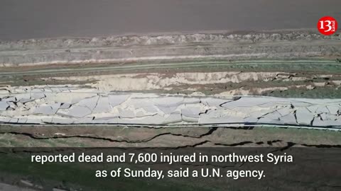 Drone footage shows massive cracks on Kahramanmaras highway