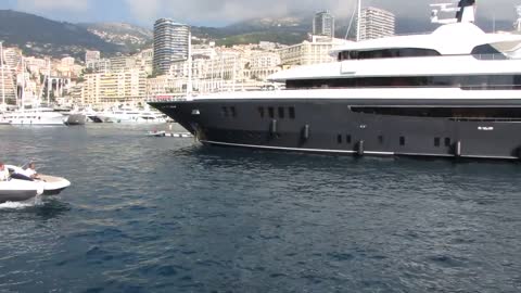 Busy Monaco Marina (Super Yacht - Port Hercule)