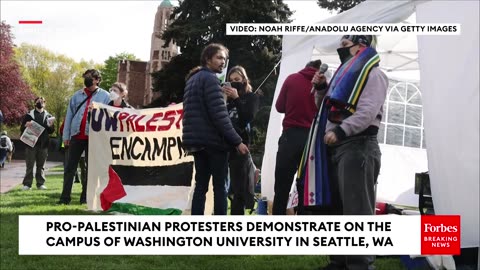 Pro-Palestinian Protesters Set Up Encampment On The Campus Of Washington University In Seattle
