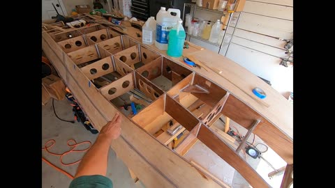 Quick Short Video, Cutting Hull Panels, Flats Skiff boat Build - Sept 2021