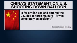 China reponds to U.S. balloon shooting