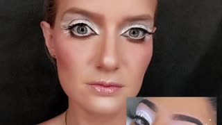 Makeup carnaval asa de anjo branco