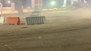 Nissan 350z drifting at the Qatar Winter Show 2023
