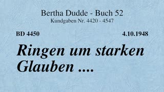 BD 4450 - RINGEN UM STARKEN GLAUBEN ....