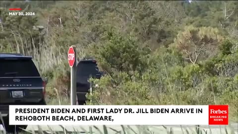 JUST IN- President Biden And First Lady Dr. Jill Biden Arrive In Rehoboth Beach, Delaware