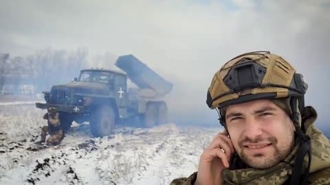 WAR IN UKRAINE: Ukrainian 'Grad' MLRS Fires At The Russians As Soldiers Cover Their Ears