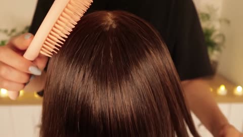 [ASMR] Gently & Slow Hair Brushing with Tangle Teezer | Help You Sleep | No Talking