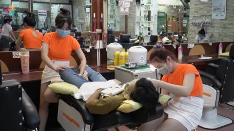 Two beautiful pure girls bring Korean-style massage barber service hard to find anywhere else