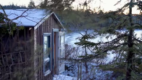 -37° Cozy Little Off-Grid Cabin | Coldest Day of the Year