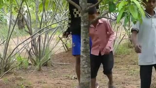 Village Boys Found Giant Snake Attack Poor Goat At The Field 😱🥺