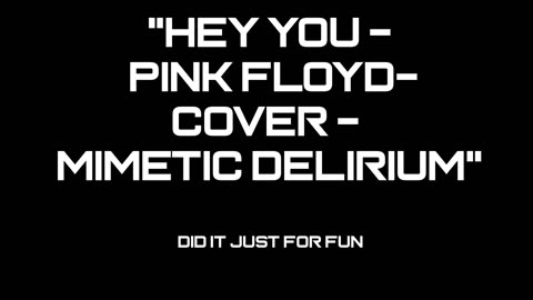Hey You - Pink Floyd - Piano Cover