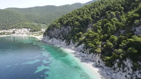 Sea waves & beach drone video _ Free HD Video