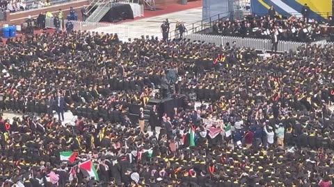 Pro-Palestinian protesters have demonstrations at the University of Michigan's commencement ceremony