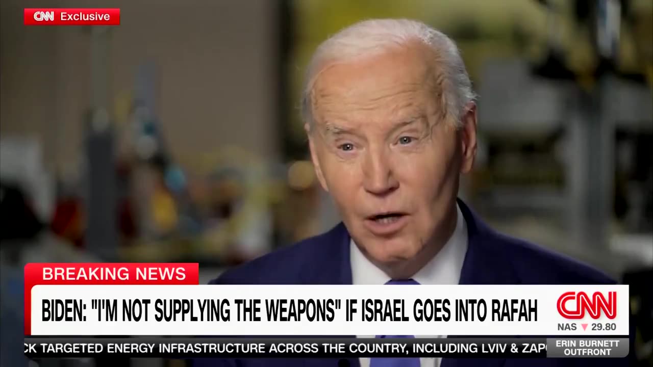 USA: PRESIDENT BIDEN: "l'm Not Supplying Weapons" If Isreal Goes Into Rafah!