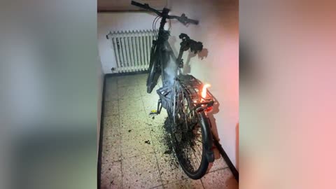NO CHARGE: Apartment Block Filled With Smoke As Electric Bike Bursts Into Flames