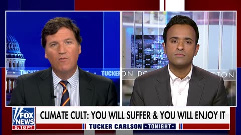 Tucker Carlson and Vivek Ramaswamy compare the climate crusade to the Spanish Inquisition.