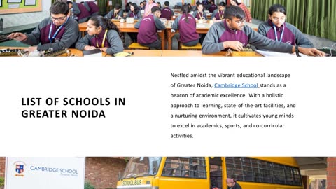 List of Schools in Greater Noida