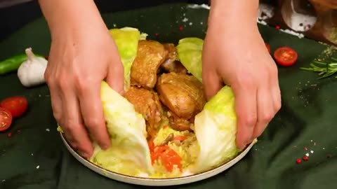 I just found the best way to cook chicken in cabbage!