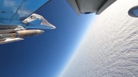 Russian Fighter-bombers conduct sorties with missile weapons of various classes