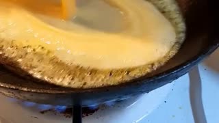 Egg pouring in reverse