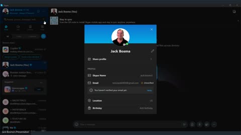 Jack Bosma Uses Skype
