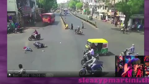 Culture Matters as Cyclist Is Smooshed by a Bus in India