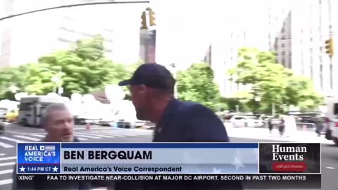 MAGA reporter Ben Bergquam argues with New Yorker