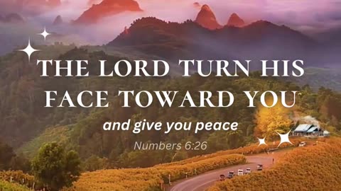 "The Lord turn His face toward you and give you peace. ✨ - Numbers 6:26 - #scripturesaturday