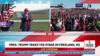 Huge Crowd At Trump Rally In Freeland, MI