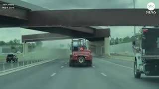 Dump truck slams into overpass on Interstate 66 in Virginia ABC News