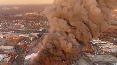 Massive smoke spotted amid large industrial fire at a factory in Chicago Heights,