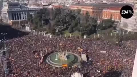 Spaniards came out to anti-government rallies