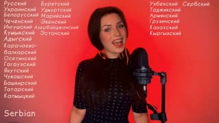 A beautiful Russian voice and soul sings the famous song Katüscha in 40 languages