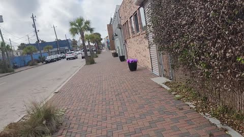 Downtown Galveston Texas walk