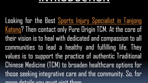 Best Sports Injury Specialist in Tanjong Katong