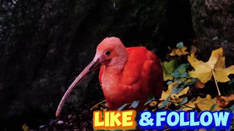 Bird ibis red