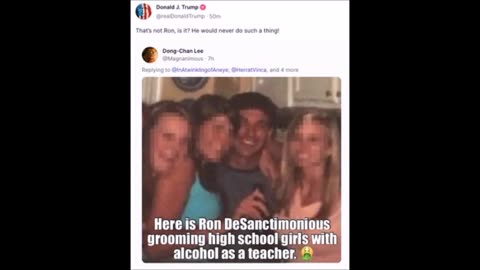 Trump Accuses DeSantis of "Grooming" High School Girls
