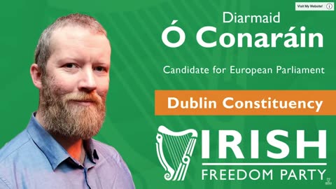 Ireland is full-Diarmuid O Conarain European Parliament candidate for Dublin 2-05-24