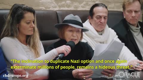 Vera Sharav (Holocaust Survivor): We are watching the beginnings of another Holocaust.