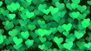 667. Neon Love Heart💚Purple Heart Background Neon Heart