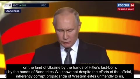 Putin: "And so today we are threatened by German tanks again"