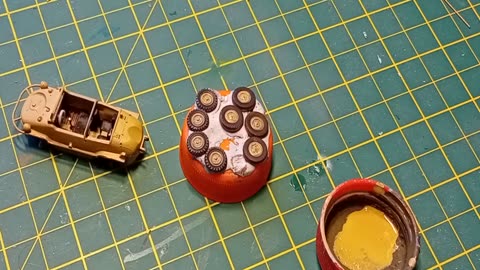 painting model kit wheels