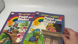 Vintage Paint with Water Set of 2 Books 'Muppet Babies' & 'Lamb Chop' Unused 92/93