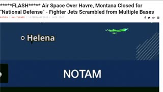 FLASH ALERT! Military Jets Scrambling From Montana and NW! Object sighted Over Montana!