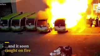 China EV Buses on fire