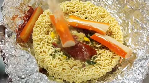 Lazy, need a reason? # Instant Noodles # Gourmet # Tinfoil