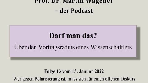 Realistisch Gedacht 14: Darf man das? Über den Vortragsradius eines Wissenschaftlers