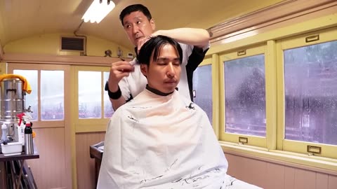 ASMR | Barbershop on a train